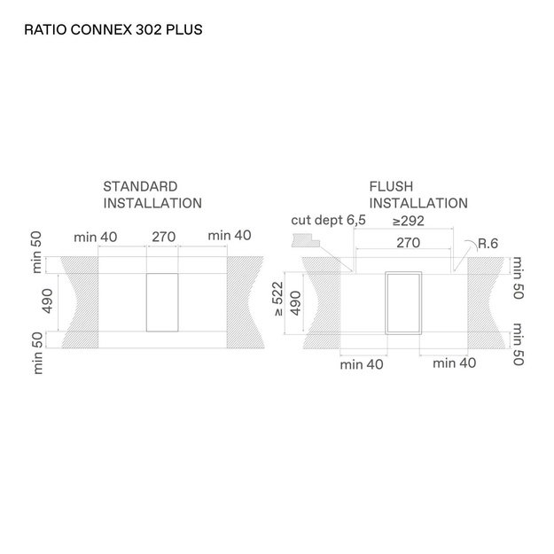 Įmontuojama indukcinė domino kaitlentė ELICA RATIO CONNEX 302 PLUS BL, PRF0199850