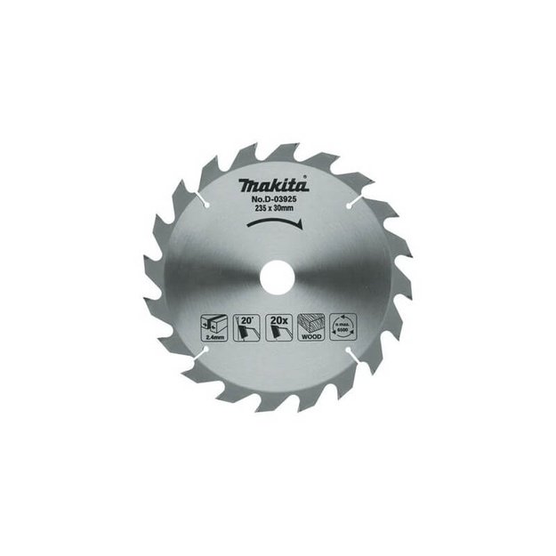 Medžio pjovimo diskas MAKITA 235x30/25x2,4mm 20T