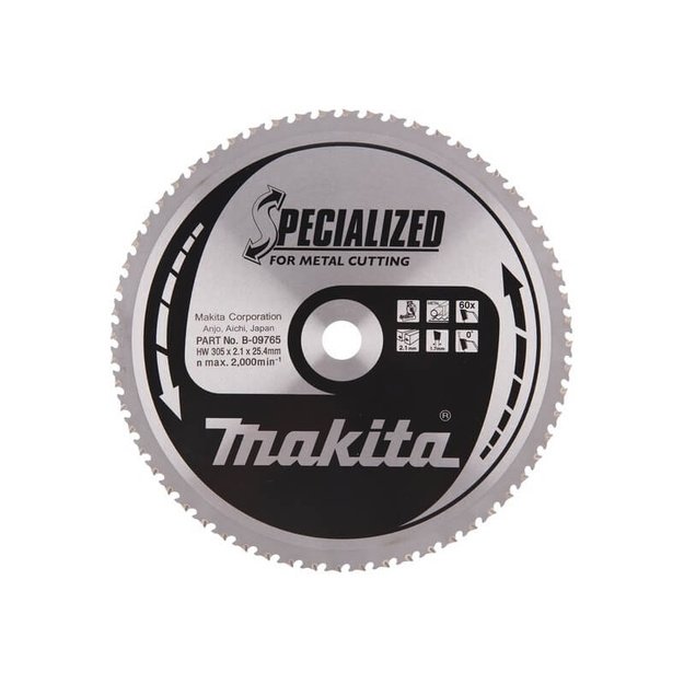 Metalo pjovimo diskas 305x25,4x2,1mm 60T 0&deg; MAKITA