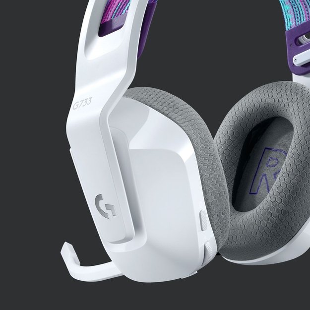 LOGITECH G G733 LIGHTSPEED Wireless RGB Gaming Headset Headset full size 2.4 GHz wireless white