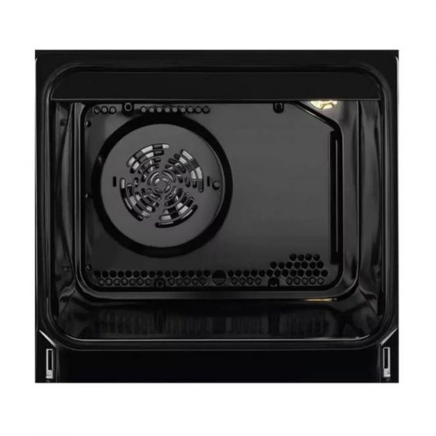 50 cm pločio juodos spalvos dujinė viryklė su el. orkaite Electrolux LKK560010K