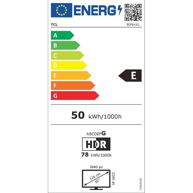 TCL P6K 50P6K TV 127 cm (50 ) 4K Ultra HD Smart TV Wi-Fi Metallic
