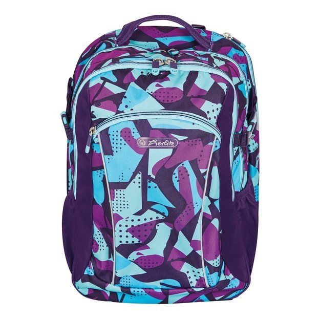 Herlitz Ultimate CamoPurple backpack School backpack Blue, Purple Polyester