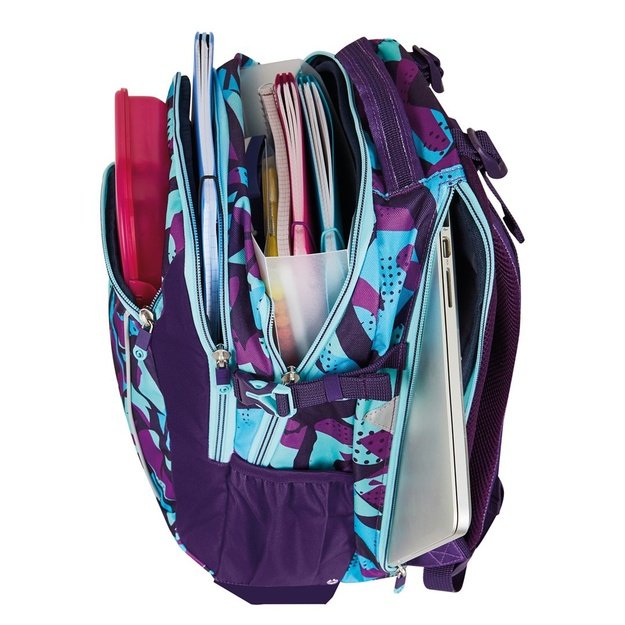 Herlitz Ultimate CamoPurple backpack School backpack Blue, Purple Polyester