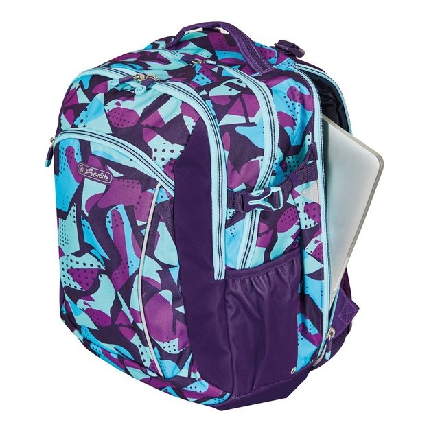 Herlitz Ultimate CamoPurple backpack School backpack Blue, Purple Polyester