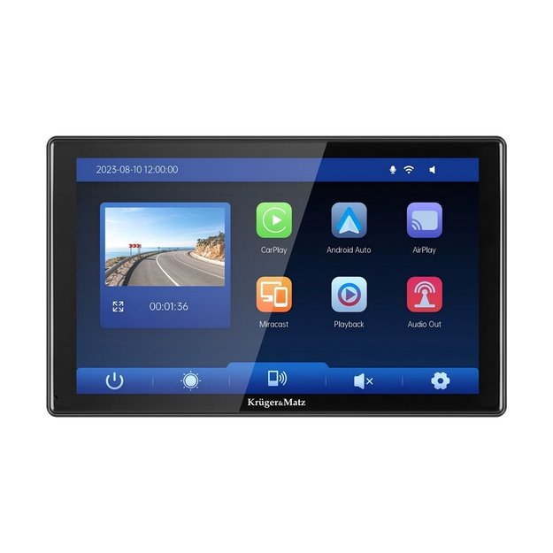 Multimedia station 9  Android Auto Apple CarPlay with DVR and reverse camera Kruger&Matz