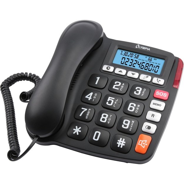 Olympia 4520 Analog telephone Black, White