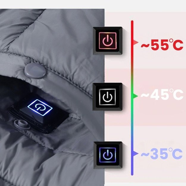 Blauberg BL-PK01 Heated Poncho Blanket, One Size, Grey