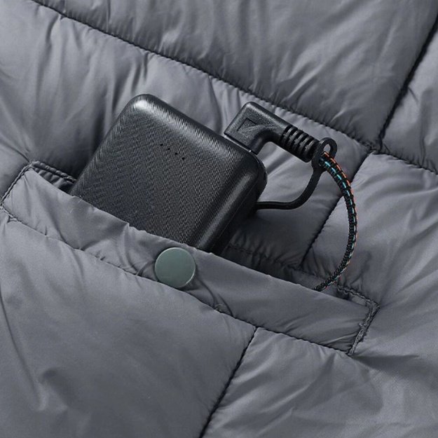 Blauberg BL-PK01 Heated Poncho Blanket, One Size, Grey