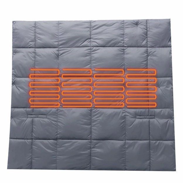 Blauberg BL-PK01 Heated Poncho Blanket, One Size, Grey