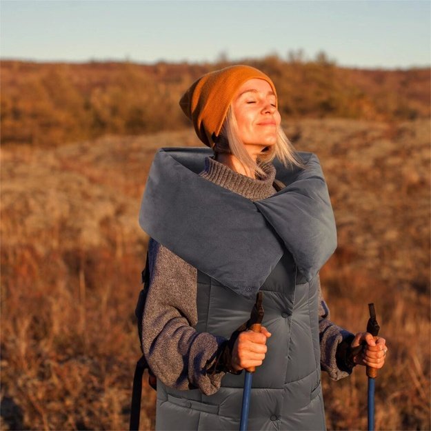 Blauberg BL-PK01 Heated Poncho Blanket, One Size, Grey