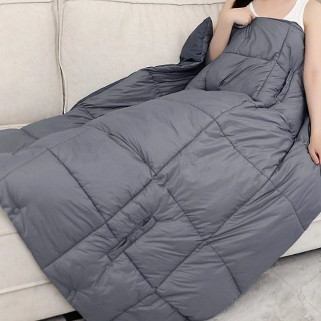 Blauberg BL-PK01 Heated Poncho Blanket, One Size, Grey
