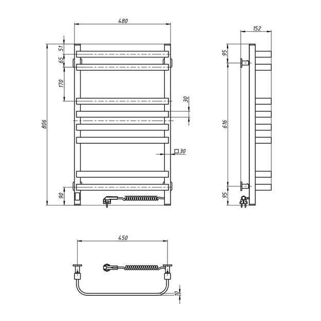NAVIN Stugna 480*800 Sensor dešinė juodas 12-249053-4880 2