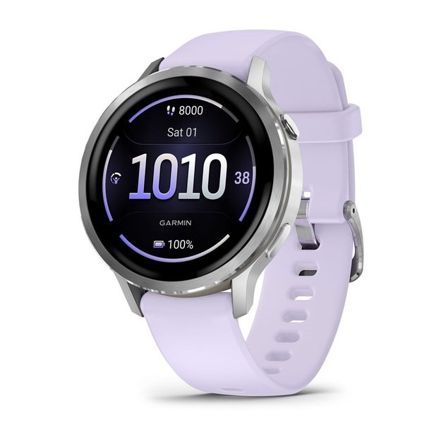 Garmin Venu 4 3.05 cm (1.2 ) AMOLED 41 mm Digital 390 x 390 pixels Touchscreen Silver Wi-Fi GPS (satellite)