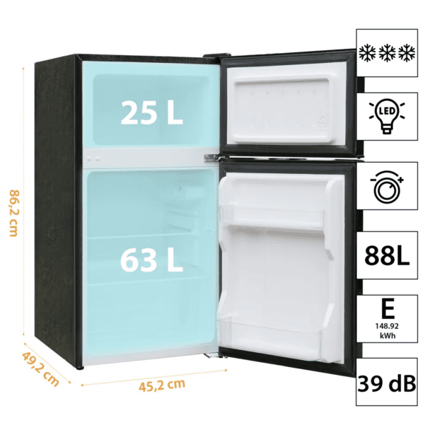 Manta MM545DBK Fridge 88L Black