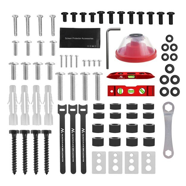 Maclean TV Mount, max VESA 600x400, 32-85 , 60kg, horizontal and vertical angle adjustment, profile 65-390mm, black, MC-789 11