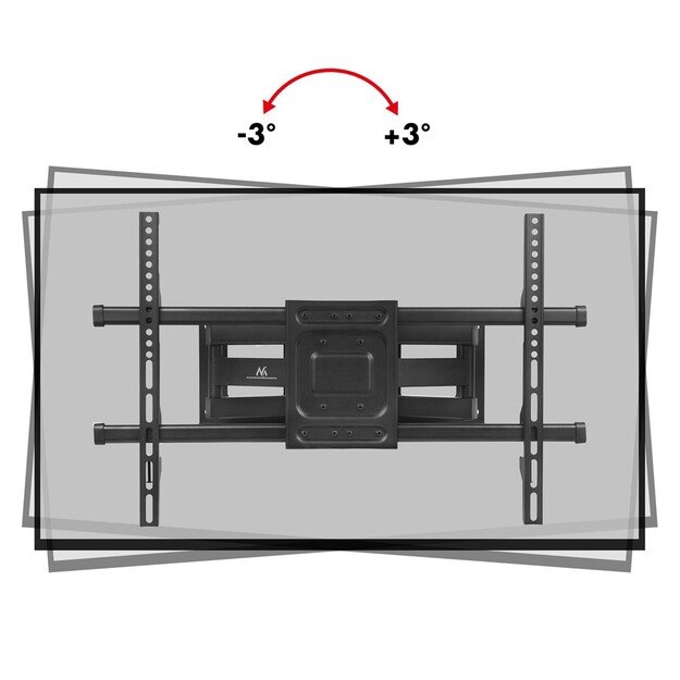 Maclean TV Mount, max VESA 600x400, 32-85 , 60kg, horizontal and vertical angle adjustment, profile 65-390mm, black, MC-789 7