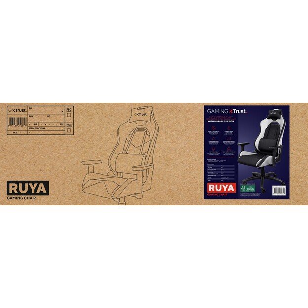 Trust GXT 714 RUYA Universal gaming chair Black, White 4