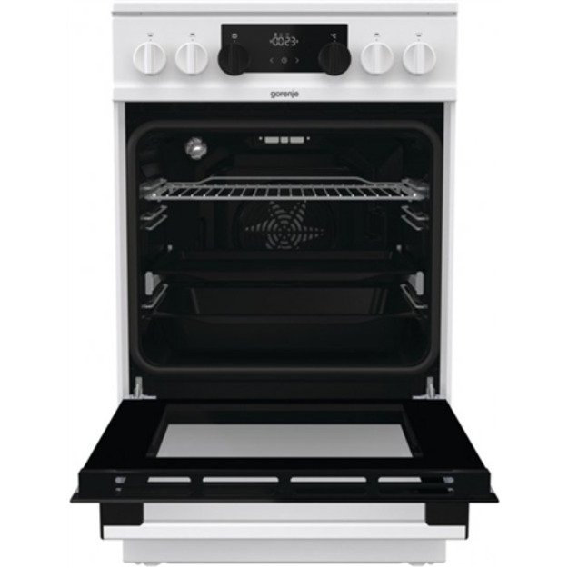 Gorenje GECS5C70WA cooker Freestanding cooker Coil hob White A 3