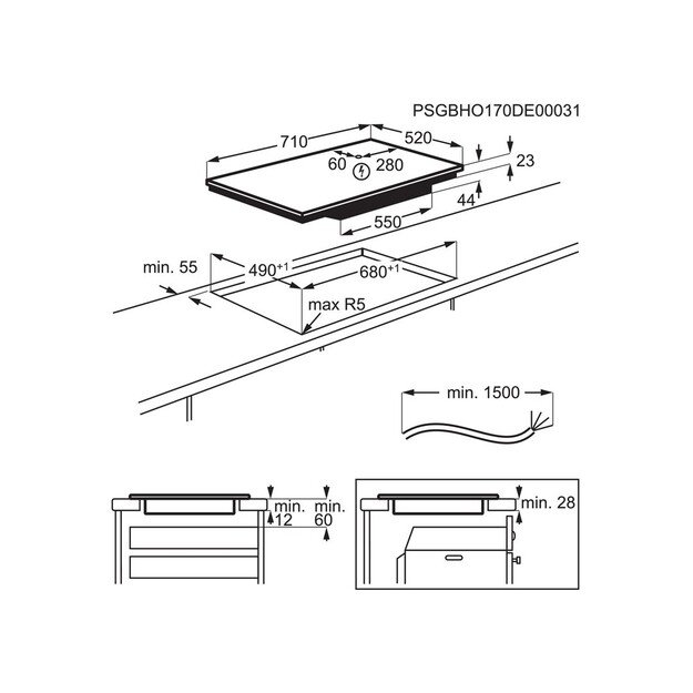 Iindukc, kaitlentė ELECTROLUX EIV734 11