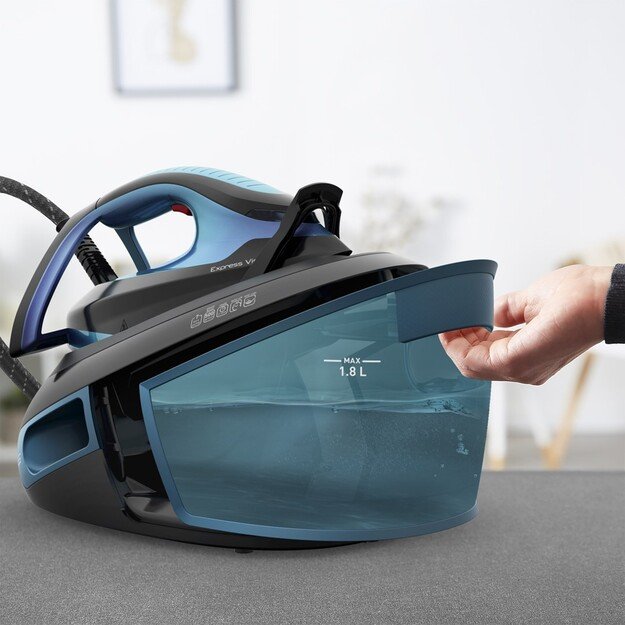 Tefal Express Vision SV8151 2800 W 1.8 L Durilium AirGlide Autoclean soleplate Blue, Black 2