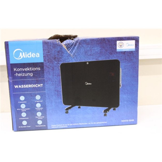 SALE OUT. Midea | Convection Heater | NDK15-15MR | Convection Heater | 1500 W | Number of power levels 3 | Black | DAMAGED PACKA
