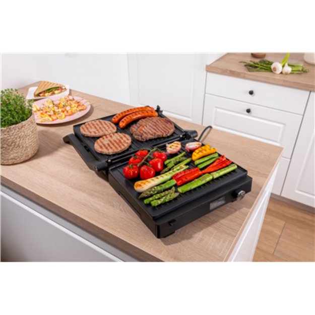 Gorenje GCG2000SD Multifunctional Grill, Removable non-stick plates, 180&deg; Open Grilling, Black | Gorenje 1