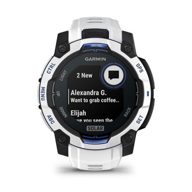 Garmin Instinct 2.29 cm (0.9 ) MIP 45 mm Digital 176 x 176 pixels Touchscreen Black, White GPS (satellite) 5