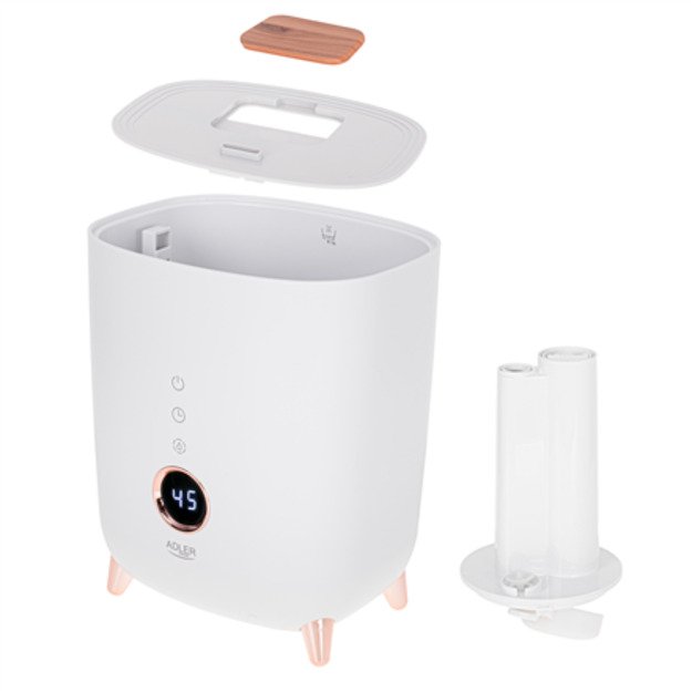 Adler AD 7972 Humidifier 23 W Water tank capacity 4 L Suitable for rooms up to 35 m2 Ultrasonic Humidification capacity 150-300 4