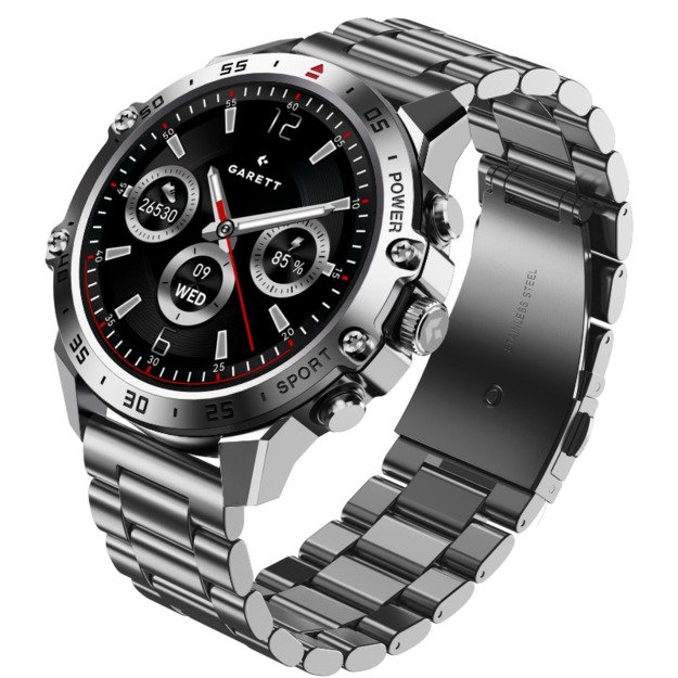 I&scaron;manusis laikrodis su lietuvi&scaron;ku meniu Garett V14 Silver Steel 3