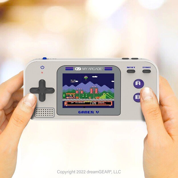 MY ARCADE GAMER V CLASSIC ne&scaron;iojama žaidimų konsolė 220 žaidimų viename, pilkas, violetinis 2