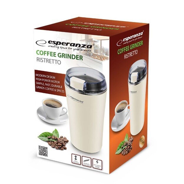 Esperanza EKC008W Coffee Grinder White 160 W 1