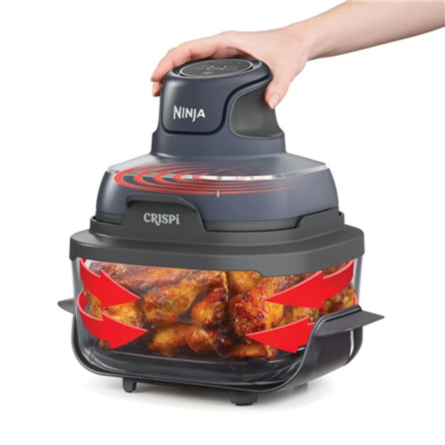 NINJA | 4-in-1 Portable Glass Air Fryer | FN101EUGY Crispi | Power 1700 W | Capacity 3.8 L | Blue/Black 3