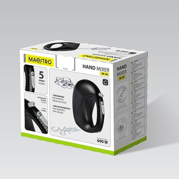 Maestro MR-500 Hand mixer Black 1