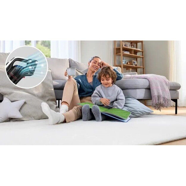 Bosch BCS931WBA stick vacuum/electric broom Battery Dry HEPA Bagless 0.4 L White 3 Ah 12