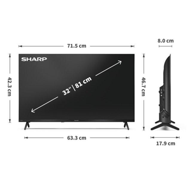 Sharp | 32HF3265E | 32 | Smart TV | Google TV 3