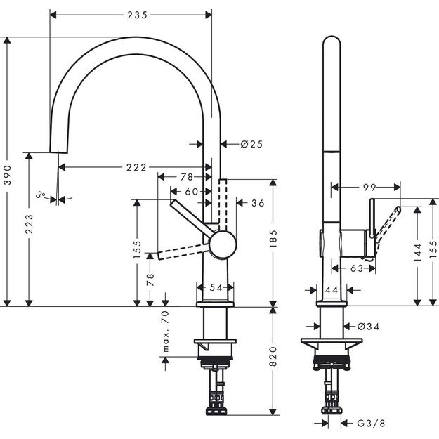 Virtuvinis mai&scaron;ytuvas Hansgrohe Talis M54 72804670 1