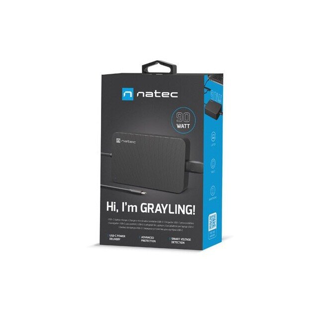 NATEC LAPTOP CHARGER GRAYLING USB-C 90W 2