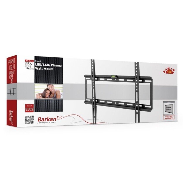 BARKAN E302+.B 19 -65  TV, fiksuotas, sieninis, juodas 2