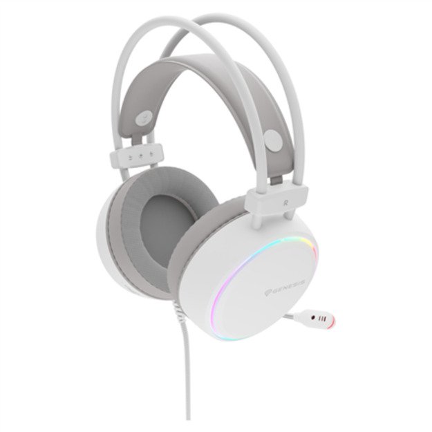 Genesis RGB Gaming Headset | Neon 613 G2 | Wired | Over-ear | Microphone | White 4