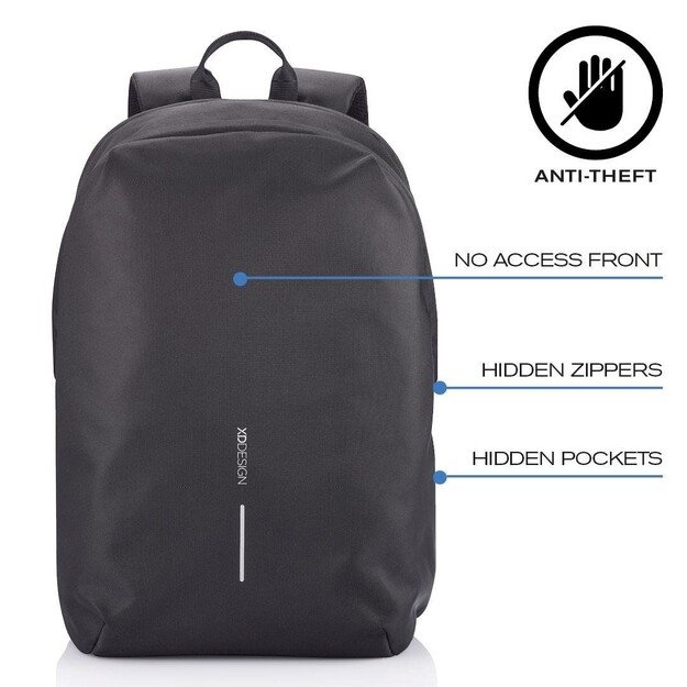 XD DESIGN ANTI-THEFT BACKPACK BOBBY SOFT BLACK P/N: P705.791 3