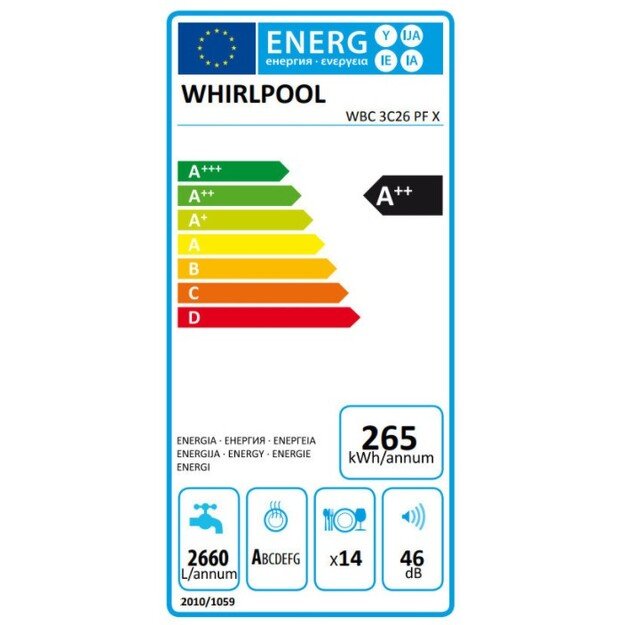 WHIRLPOOL WBC 3C34 PF X