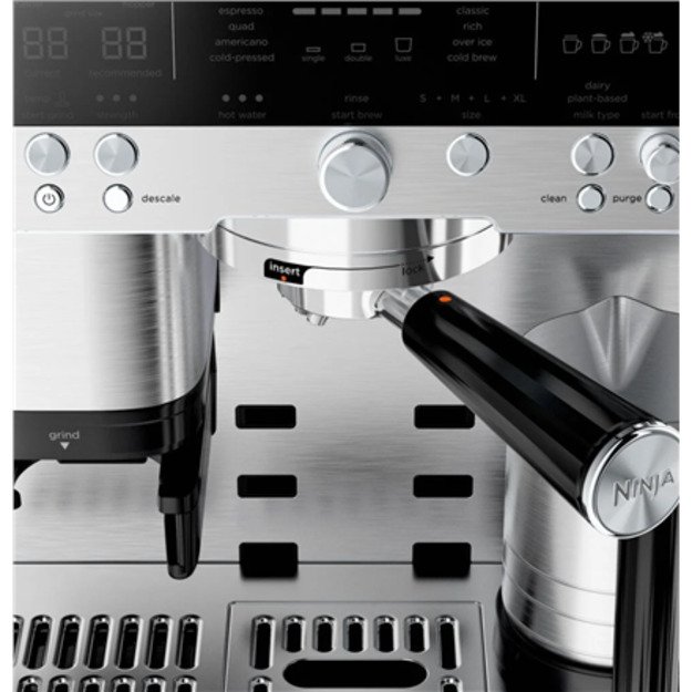 NINJA Espresso Coffee Maker | ES601EU Luxe Caf&eacute; Premier | Pump pressure 11 bar | Built-in milk frother | Ground | 1650 W | Blac
