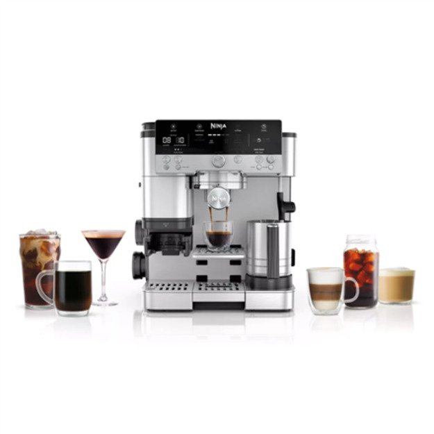 NINJA Espresso Coffee Maker | ES601EU Luxe Caf&eacute; Premier | Pump pressure 11 bar | Built-in milk frother | Ground | 1650 W | Blac