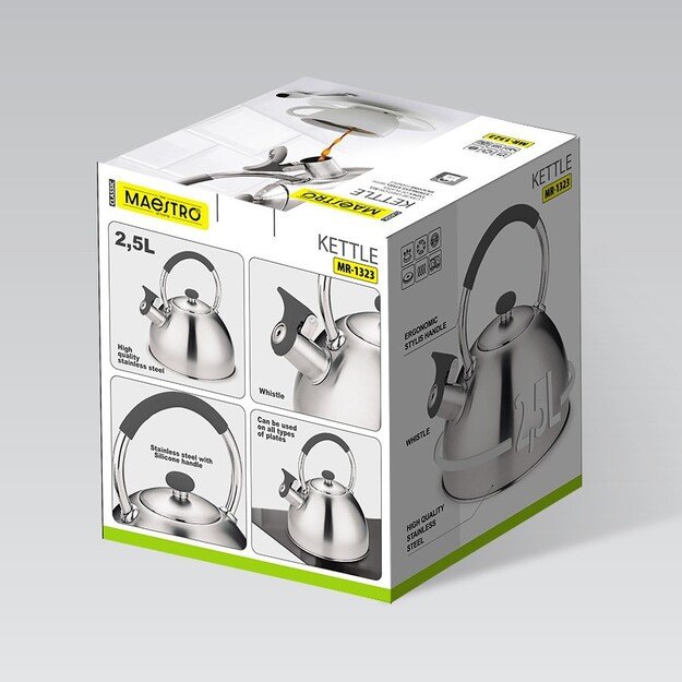 Kettle MAESTRO MR-1323 stainless steel 2.5 l 1
