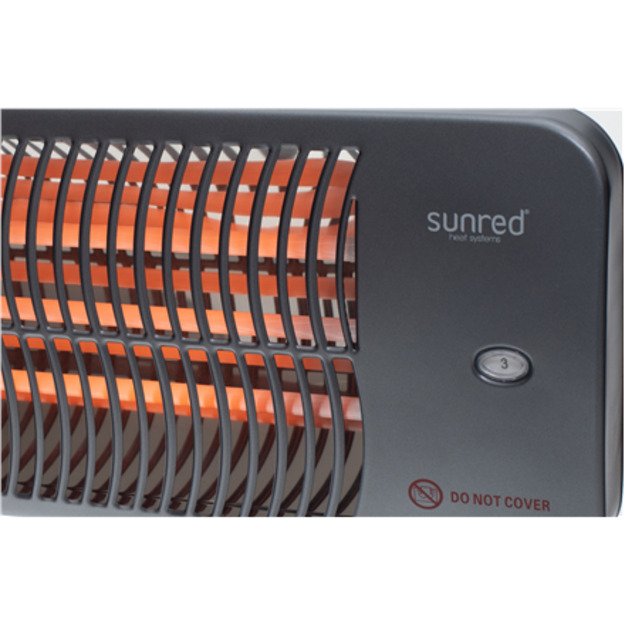 SUNRED | Heater | LUG-2000W, Lugo Quartz Wall | Infrared | 2000 W | Grey | IP24 3