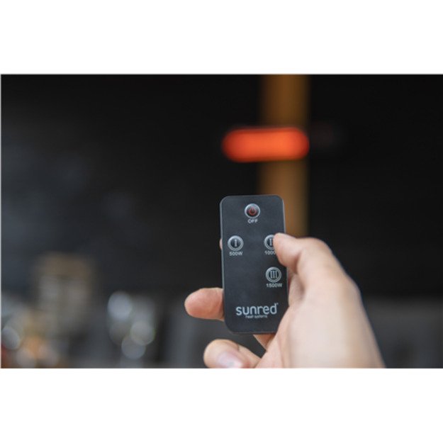 SUNRED | Heater | RDS-15W-B, Fortuna Wall | Infrared | 1500 W | Black | IP55 1