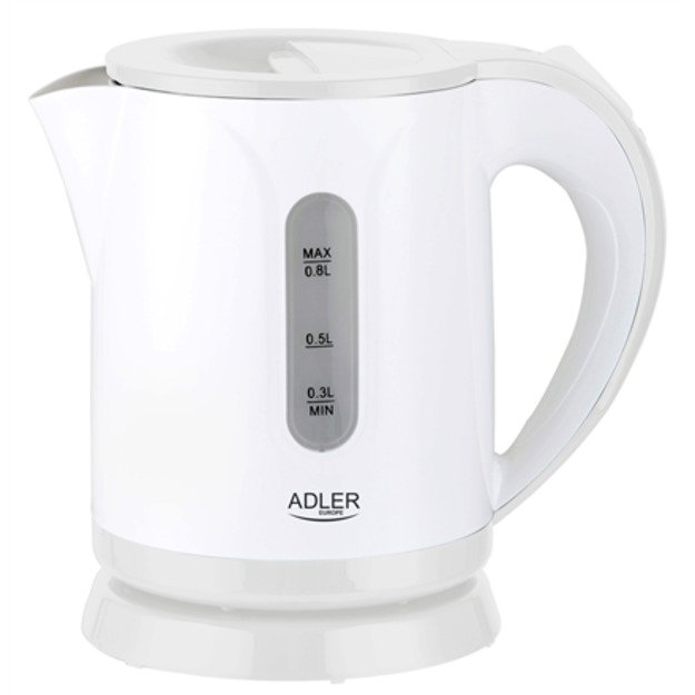 Adler | Kettle | AD 1371w | Electric | 850 W | 0.8 L | Stainless steel/Polypropylene | 360&deg; rotational base | White