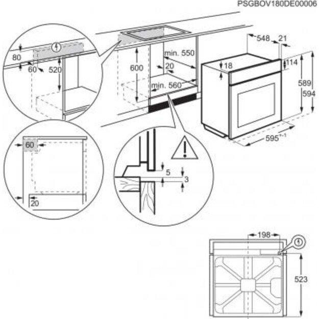 Įm. baltos spalvos orkaitė su pirolize Electrolux EOE8P39WV