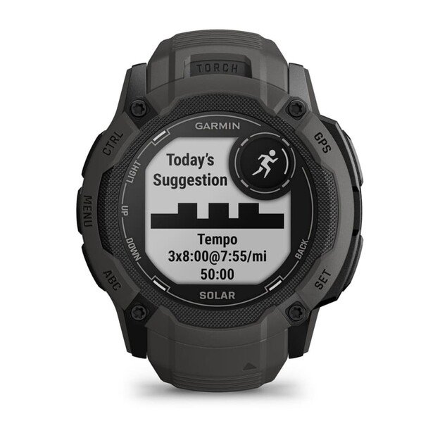 Garmin Instinct 2X Solar 2.79 cm (1.1 ) MIP 50 mm Digital 176 x 176 pixels Touchscreen Graphite GPS (satellite) 8
